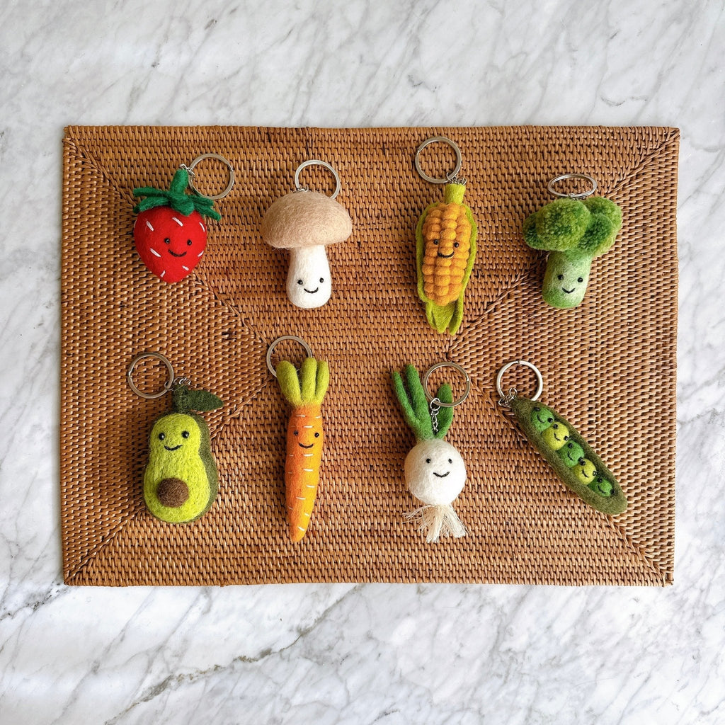 Felt Veggie Keychain - Lucky Clover - Che Cose Belle