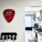 Fender Guitar Pick Wall Clock x Red - Che Cose Belle
