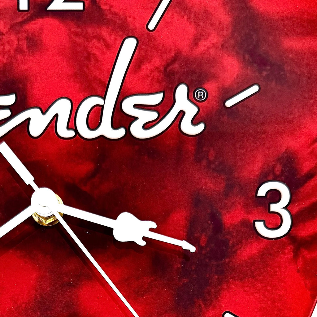 Fender Guitar Pick Wall Clock x Red - Che Cose Belle