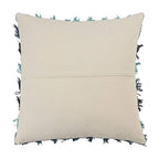Fennco Styles Boho Striped Fringe Cotton Decorative Throw Pillow 20" W X 20" L – Blue Textured Cushion for Couch, Sofa, Bedroom, Office and Living Room Décor - Che Cose Belle