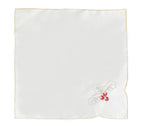 Fennco Styles Christmas Embroidered Holly Cloth Napkins 20" W x 20" L, Set of 4 - Che Cose Belle