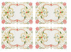 Fennco Styles Christmas Embroidered Holly Cloth Napkins 20" W x 20" L, Set of 4 - Che Cose Belle