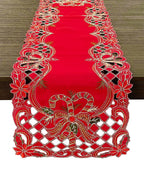 Fennco Styles Christmas Embroidered Holly Cloth Napkins 20" W x 20" L, Set of 4 - Che Cose Belle