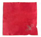 Fennco Styles Christmas Embroidered Holly Cloth Napkins 20" W x 20" L, Set of 4 - Che Cose Belle