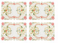 Fennco Styles Christmas Embroidered Holly Cloth Napkins 20" W x 20" L, Set of 4 - Che Cose Belle