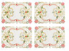 Fennco Styles Christmas Embroidered Holly Cloth Napkins 20" W x 20" L, Set of 4 - Che Cose Belle