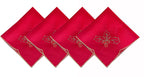 Fennco Styles Christmas Embroidered Holly Cloth Napkins 20" W x 20" L, Set of 4 - Che Cose Belle