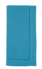 Fennco Styles Classic Hemstitch Design 22 Inch Square Table Dinner Cloth Napkins, Set of 4 – Turquoise Table Cover for Home Décor, Dining Table, Banquets, Holidays and Special Occasions - Che Cose Belle
