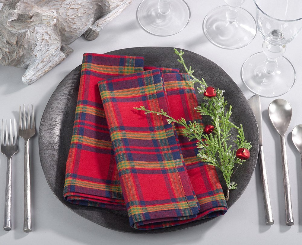 Fennco Styles Classic Plaid Design Tabletop Collection - Che Cose Belle
