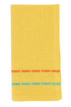 Fennco Styles Dobby Border Woven Cotton Cloth Napkins 18" W x 18" L, Set of 4 - Turquoise Dinner Napkins for Dining Table Décor, Family Gathering, Banquets, and Special Events - Che Cose Belle