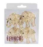 Fennco Styles Gorgeous Metal Jeweled Napkin Rings - Set of 4 (Elephant-Bejeweled) - Che Cose Belle