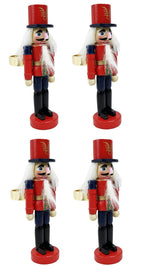 Fennco Styles Handmade Wooden Nutcracker Decorative Napkin Rings, Set of 4 - Festive Soldier Napkin Holders for Dining Table, Christmas, Holidays Décor and Special Occasions - Che Cose Belle
