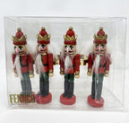 Fennco Styles Handmade Wooden Nutcracker Decorative Napkin Rings, Set of 4 - Festive Soldier Napkin Holders for Dining Table, Christmas, Holidays Décor and Special Occasions - Che Cose Belle