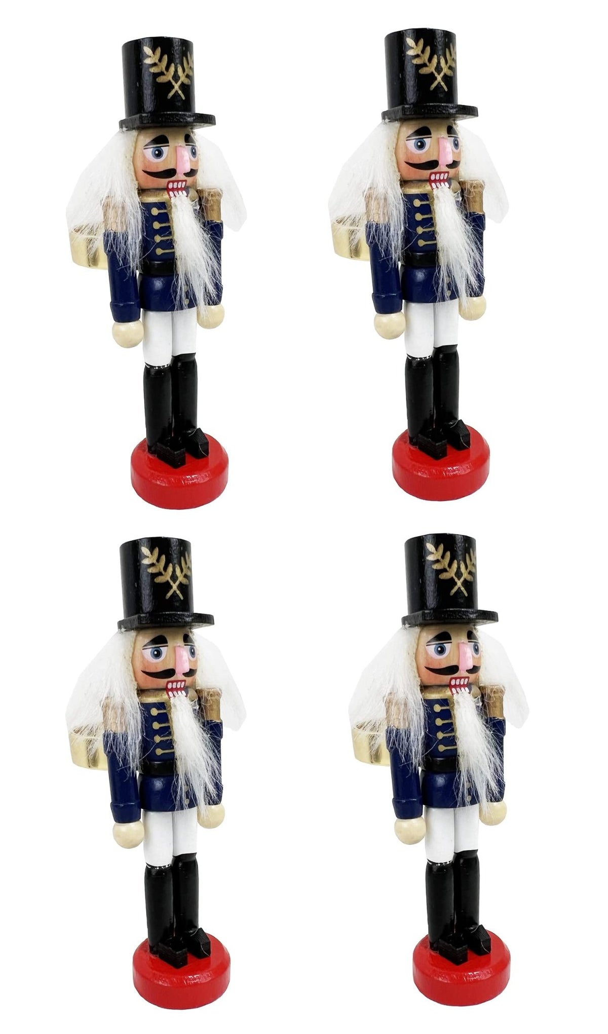 Fennco Styles Handmade Wooden Nutcracker Decorative Napkin Rings, Set of 4 - Festive Soldier Napkin Holders for Dining Table, Christmas, Holidays Décor and Special Occasions - Che Cose Belle