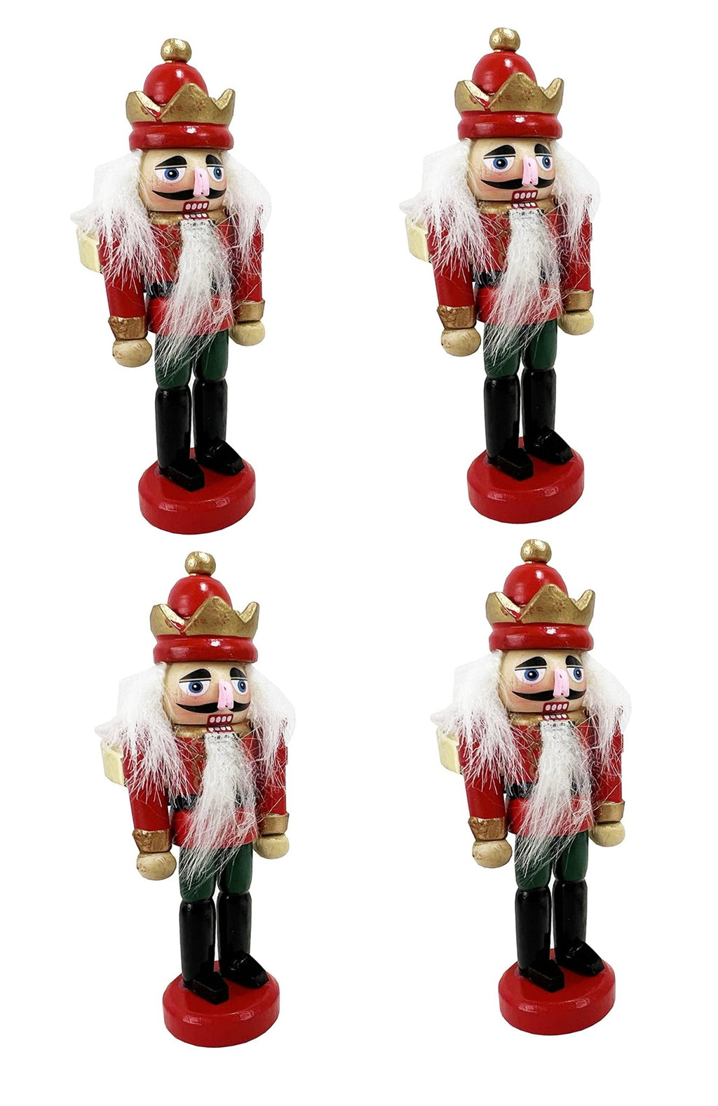 Fennco Styles Handmade Wooden Nutcracker Decorative Napkin Rings, Set of 4 - Festive Soldier Napkin Holders for Dining Table, Christmas, Holidays Décor and Special Occasions - Che Cose Belle