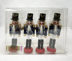 Fennco Styles Handmade Wooden Nutcracker Decorative Napkin Rings, Set of 4 - Festive Soldier Napkin Holders for Dining Table, Christmas, Holidays Décor and Special Occasions - Che Cose Belle