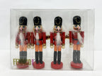 Fennco Styles Handmade Wooden Nutcracker Decorative Napkin Rings, Set of 4 - Festive Soldier Napkin Holders for Dining Table, Christmas, Holidays Décor and Special Occasions - Che Cose Belle