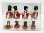 Fennco Styles Handmade Wooden Nutcracker Decorative Napkin Rings, Set of 4 - Festive Soldier Napkin Holders for Dining Table, Christmas, Holidays Décor and Special Occasions - Che Cose Belle