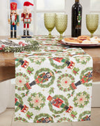 Fennco Styles Nutcracker Holiday Table Runner 16" W X 70" L - Red & Green Festive Table Cover for Christmas Décor, Dining Room, Banquet, Family Gathering and Special Events - Che Cose Belle