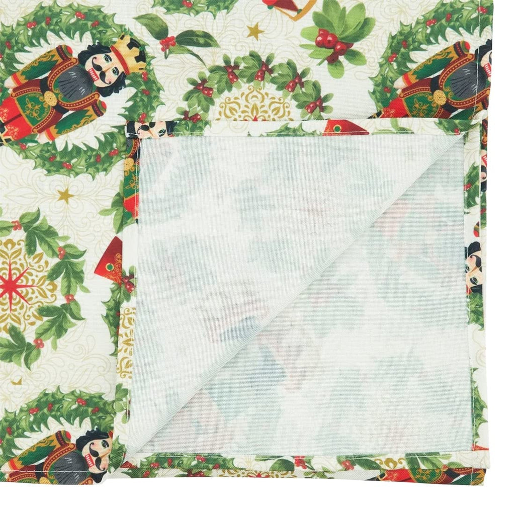 Fennco Styles Nutcracker Holiday Tablecloth 65" W X 84" L - Red & Green Solider Print Festive Table Cover for Christmas Décor, Dining Room, Banquet, Family Gathering and Special Events - Che Cose Belle