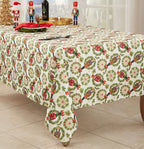 Fennco Styles Nutcracker Holiday Tablecloth 65" W X 84" L - Red & Green Solider Print Festive Table Cover for Christmas Décor, Dining Room, Banquet, Family Gathering and Special Events - Che Cose Belle