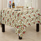 Fennco Styles Nutcracker Holiday Tablecloth 65" W X 84" L - Red & Green Solider Print Festive Table Cover for Christmas Décor, Dining Room, Banquet, Family Gathering and Special Events - Che Cose Belle