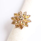 Fennco Styles Rhinestone Crystal Flower Napkin Rings Wedding Holiday Table Decoration - Set of 4 - Che Cose Belle