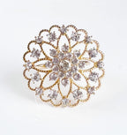 Fennco Styles Rhinestone Crystal Flower Napkin Rings Wedding Holiday Table Decoration - Set of 4 - Che Cose Belle