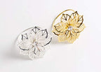 Fennco Styles Rhinestone Crystal Flower Napkin Rings Wedding Holiday Table Decoration - Set of 4 - Che Cose Belle