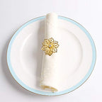 Fennco Styles Rhinestone Crystal Flower Napkin Rings Wedding Holiday Table Decoration - Set of 4 - Che Cose Belle
