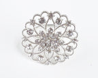 Fennco Styles Rhinestone Crystal Flower Napkin Rings Wedding Holiday Table Decoration - Set of 4 - Che Cose Belle