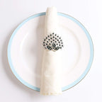 Fennco Styles Rhinestone Crystal Flower Napkin Rings Wedding Holiday Table Decoration - Set of 4 - Che Cose Belle