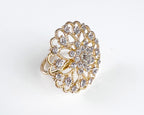 Fennco Styles Rhinestone Crystal Flower Napkin Rings Wedding Holiday Table Decoration - Set of 4 - Che Cose Belle