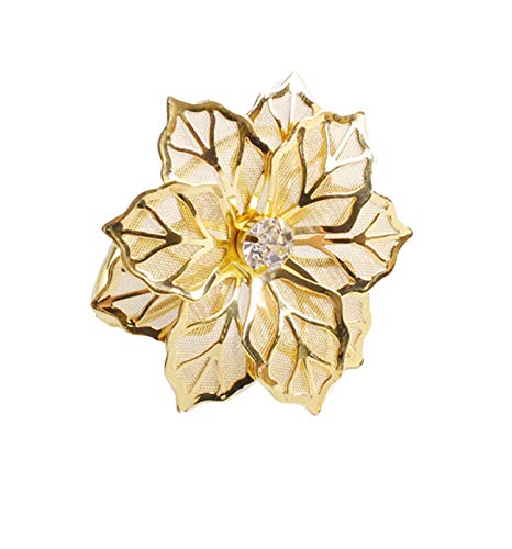 Fennco Styles Rhinestone Crystal Flower Napkin Rings Wedding Holiday Table Decoration - Set of 4 - Che Cose Belle
