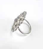 Fennco Styles Rhinestone Crystal Flower Napkin Rings Wedding Holiday Table Decoration - Set of 4 - Che Cose Belle