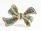 Fennco Styles Stunning Crystal Bowknot Gold-Plated Napkin Rings Wedding Holiday Table Decoration - Set of 4 - Che Cose Belle