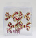 Fennco Styles Stunning Crystal Bowknot Gold-Plated Napkin Rings Wedding Holiday Table Decoration - Set of 4 - Che Cose Belle