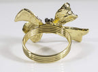 Fennco Styles Stunning Crystal Bowknot Gold-Plated Napkin Rings Wedding Holiday Table Decoration - Set of 4 - Che Cose Belle