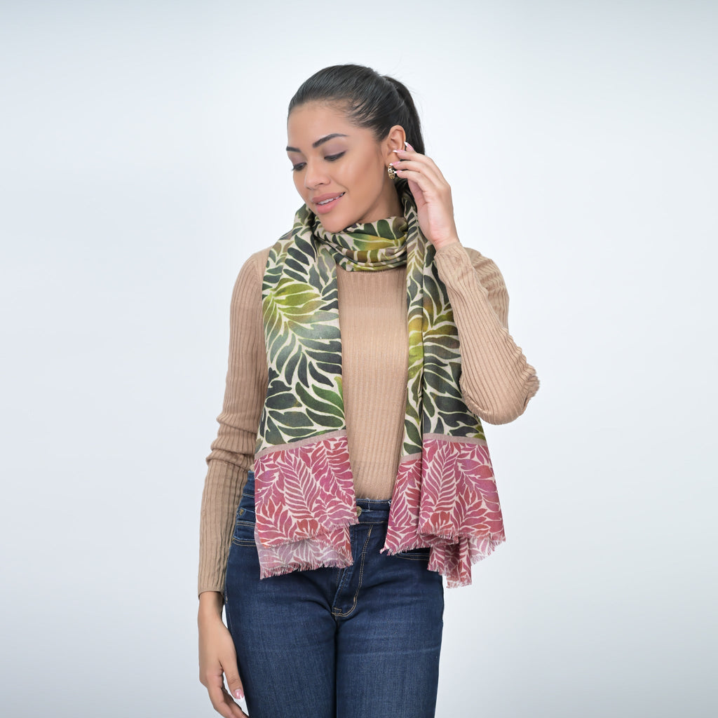 Fern Wool Twill Scarf - Moss Green - Che Cose Belle
