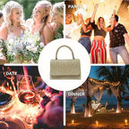 Festival Gold Crinkle Handbag - Party Must-Have Dressy Clutch, Elegant Shoulder Bag For Banquet And Evening - Che Cose Belle
