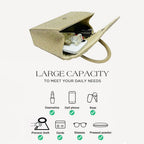 Festival Gold Crinkle Handbag - Party Must-Have Dressy Clutch, Elegant Shoulder Bag For Banquet And Evening - Che Cose Belle