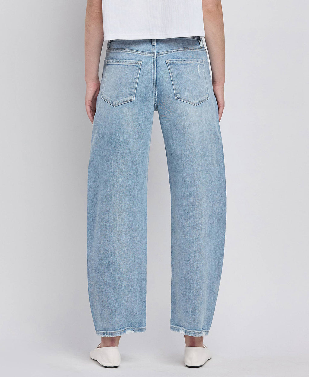 Lovervet by VERVET High Rise Barrel Leg Jeans