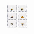 Hanukkah Cocktail Napkins (Set of 6) with Acrylic Gift Box