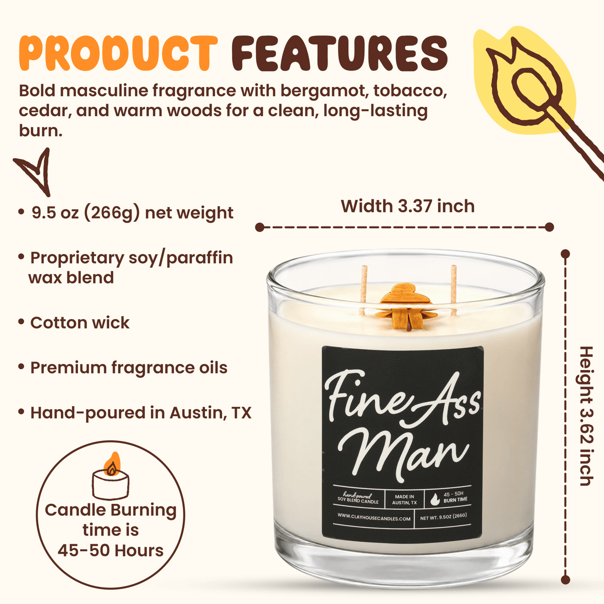 Fine Ass Man Container Candle - Che Cose Belle