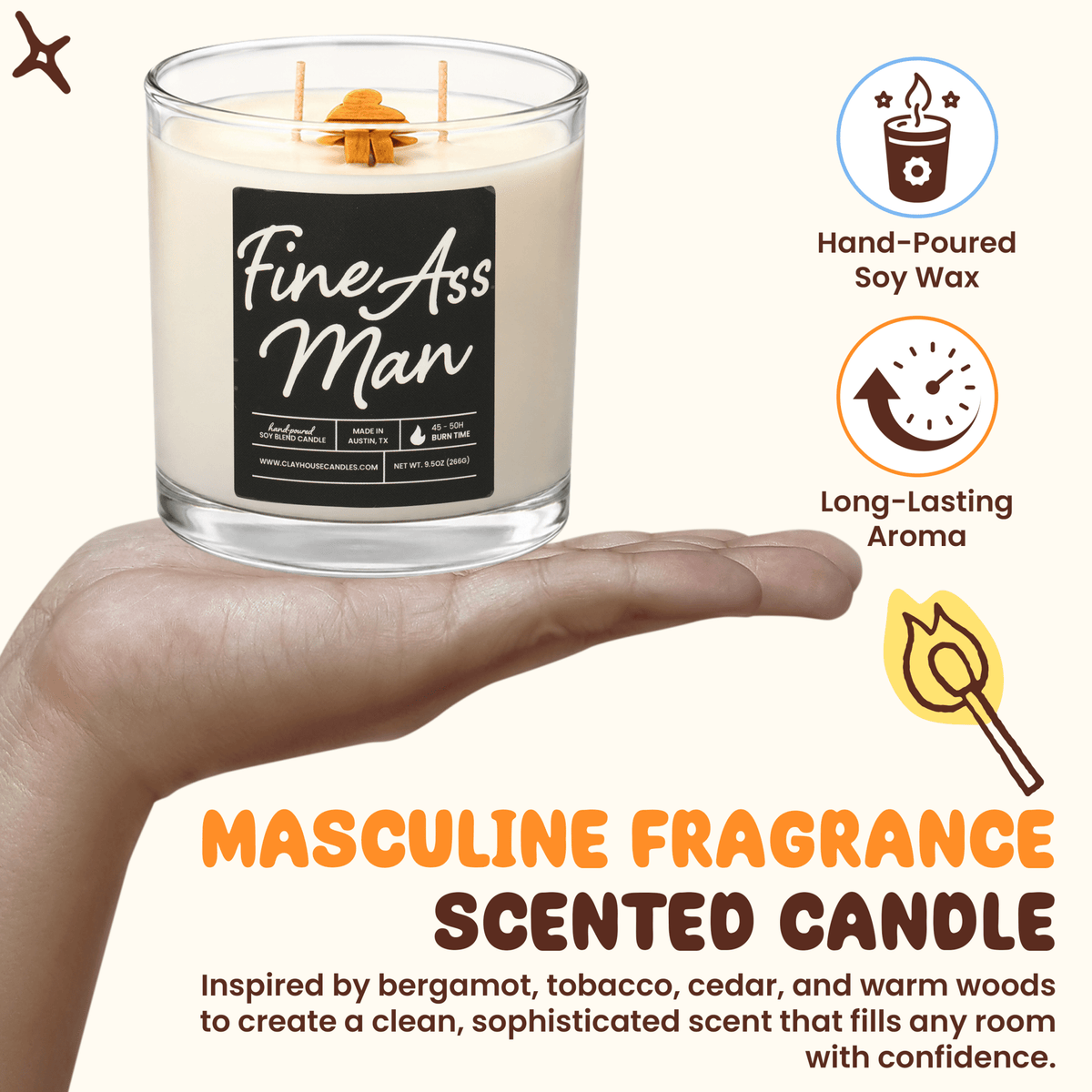 Fine Ass Man Container Candle - Che Cose Belle