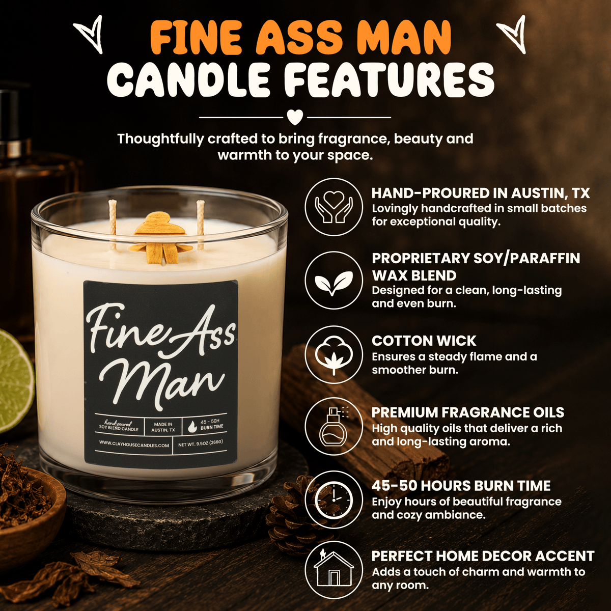 Fine Ass Man Container Candle - Che Cose Belle