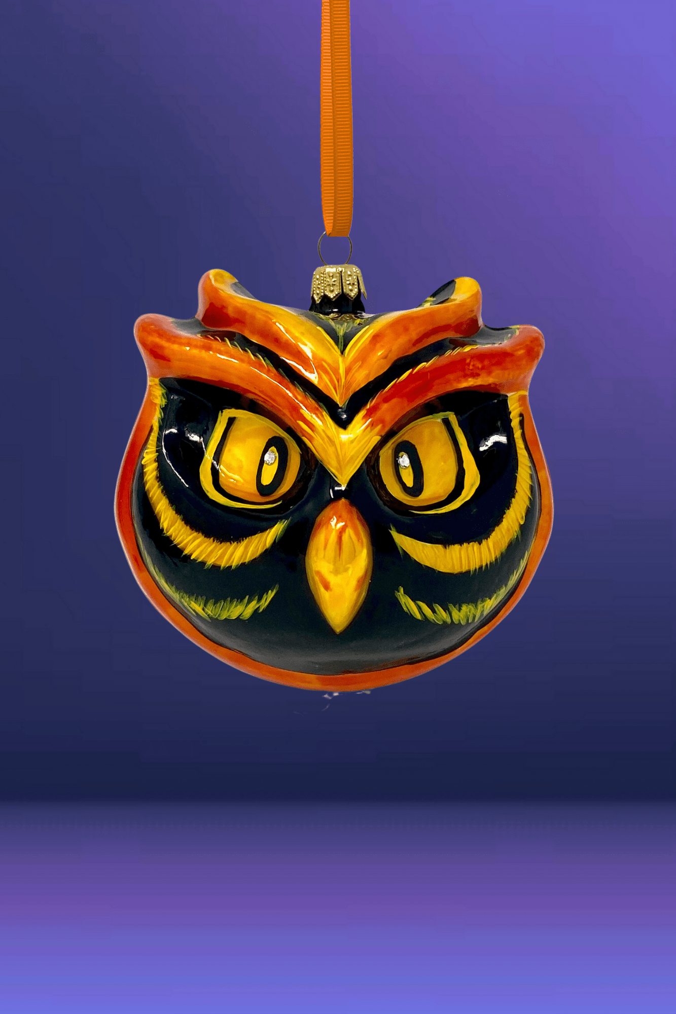 Fire Owl Polish Glass Ornament - Che Cose Belle