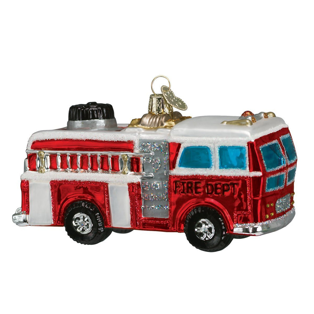 Fire Truck Glass Ornament - Che Cose Belle
