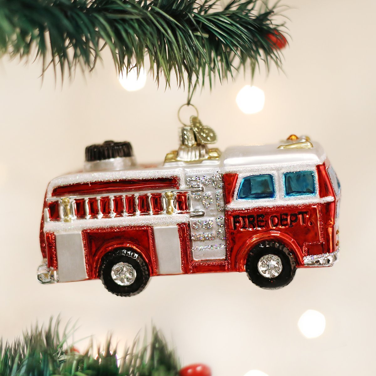 Fire Truck Glass Ornament - Che Cose Belle