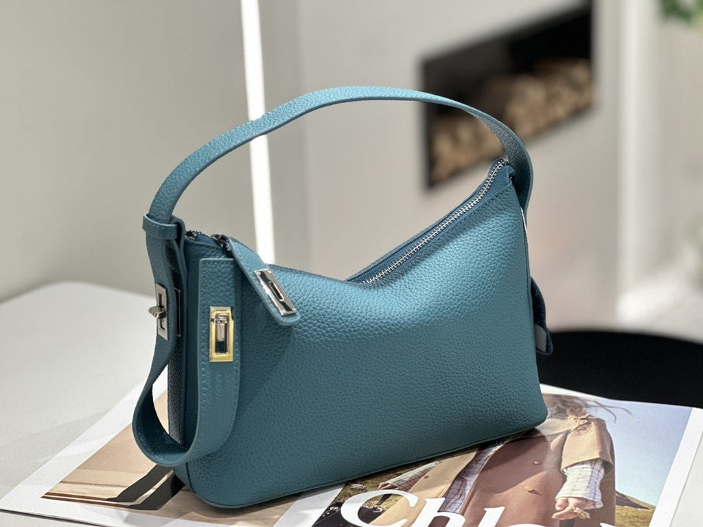 First-layer Cowhide Underarm Bag, New High-end Niche Design, Handbag, High-end Shoulder Pillow Bag - Che Cose Belle